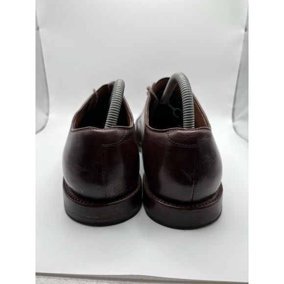 J Crew Leather Cap Toe Dress Oxford shoes Size US 8.5 Brown mens - Picture 4 of 8